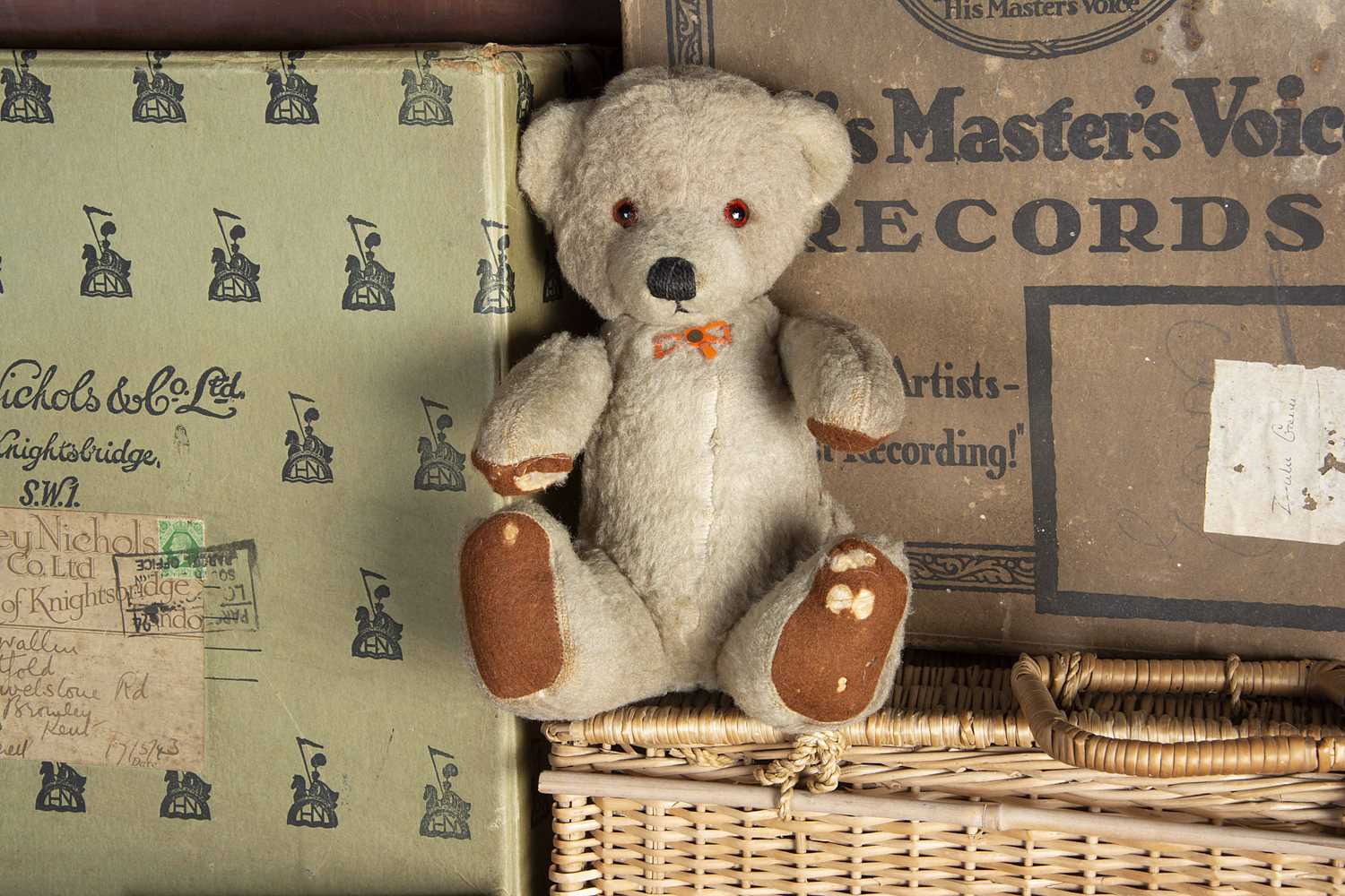 A Chad Valley seated Cubby Teddy Bear late 1930s or 1940s,