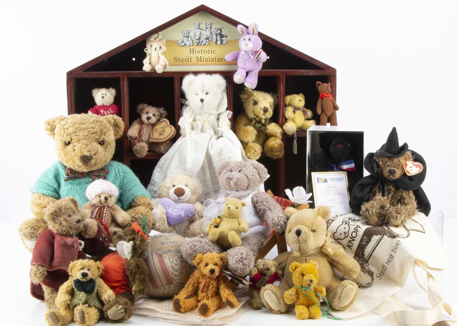 A selection of manufactured Teddy Bears,