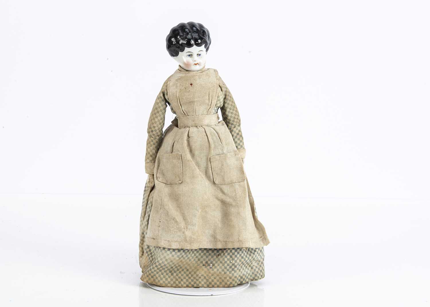 A Hertwig china shoulder-head nurse doll,