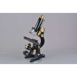 A mid 20th Century lacquered and black-lacquered brass W Watson & Sons Compound 'Service' Microscope