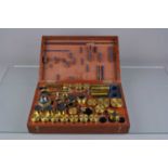 A late-19th Century lacquered brass R & J Beck Microscope Accessory Case,