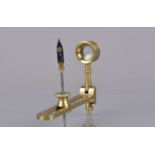 An early 19th Century lacquered brass Jones-type Folding Pocket Botanical Microscope,