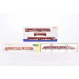 N Gauge German Railcar and Five Car Regio Train by Minitrix and Piko,