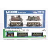 Fleischmann N Gauge Steam Kay Bay Sts B Passenger Set and Kato Passenger Set,