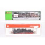 N Gauge Italian and Spanish Steam Locomotives and Tenders by Fleischmann and Arnold,