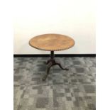 A William IV Irish mahogany snap top tripod table,