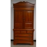 A large modern hardwood wardrobe,