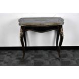 A 19th century French Boulle work style card table,