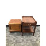 A small mixed wood chest,