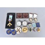 A small collection of Masonic Jewels,