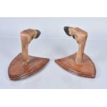 A pair of French Red Deer Hoof Wall hangers,