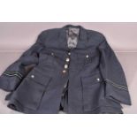 An assortment of British Royal Air Force uniforms,