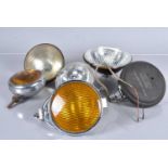 A group of six Automotive lamps,