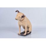A resin figure of the HMV Nipper Dog,