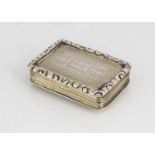 A George IV silver vinaigrette by Nathanial Mills,