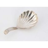 A William IV silver tea caddy spoon by HMN,