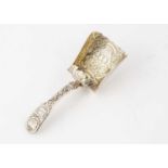 A George IV period silver tea caddy spoon,