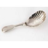 A Victorian Irish silver tea caddy spoon by PW,