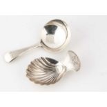 Two early 19th century silver tea caddy spoons by the Bateman family,