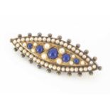 A continental navette shaped brooch,