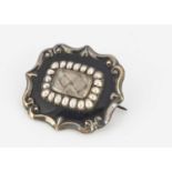 A Victorian mourning brooch,