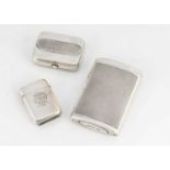 Three Victorian and later silver vesta cases,