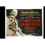 Carve Her Name With Pride (1958) Quad Poster,