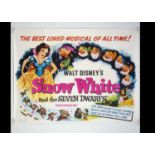 Snow White and the Seven Dwarfs (1950s) Quad Poster,