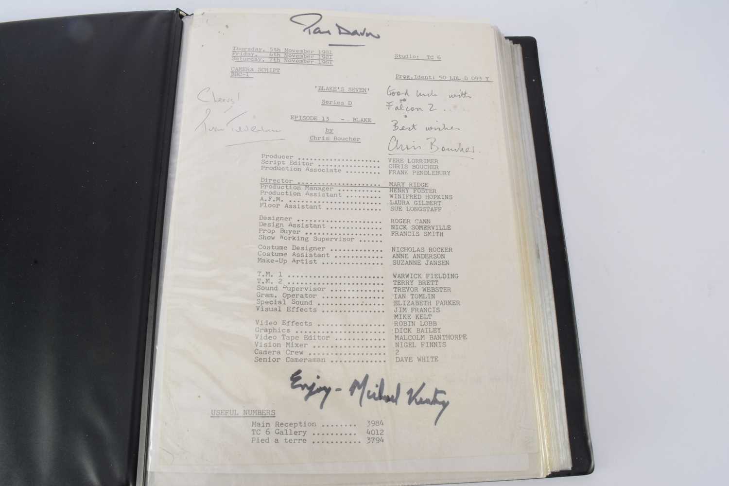 Blake's 7 Script / Signatures,