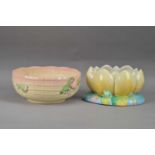 Two pieces of Clarice Cliff pottery,