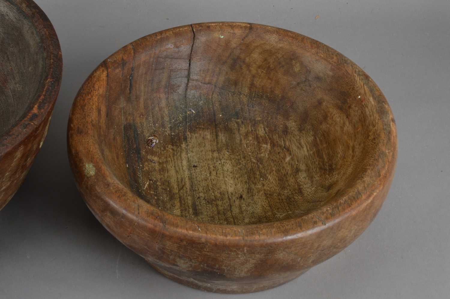 Three treen bowls, - Image 3 of 3