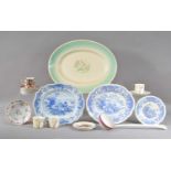 An assorted collection of 19th century and later ceramics,