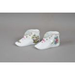 Two Herend porcelain shoes,