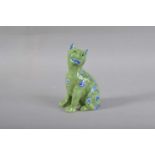 A French Faience ceramic cat,