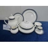 A modern Royal Doulton porcelain Sherbrooke pattern dinner and coffee service for six