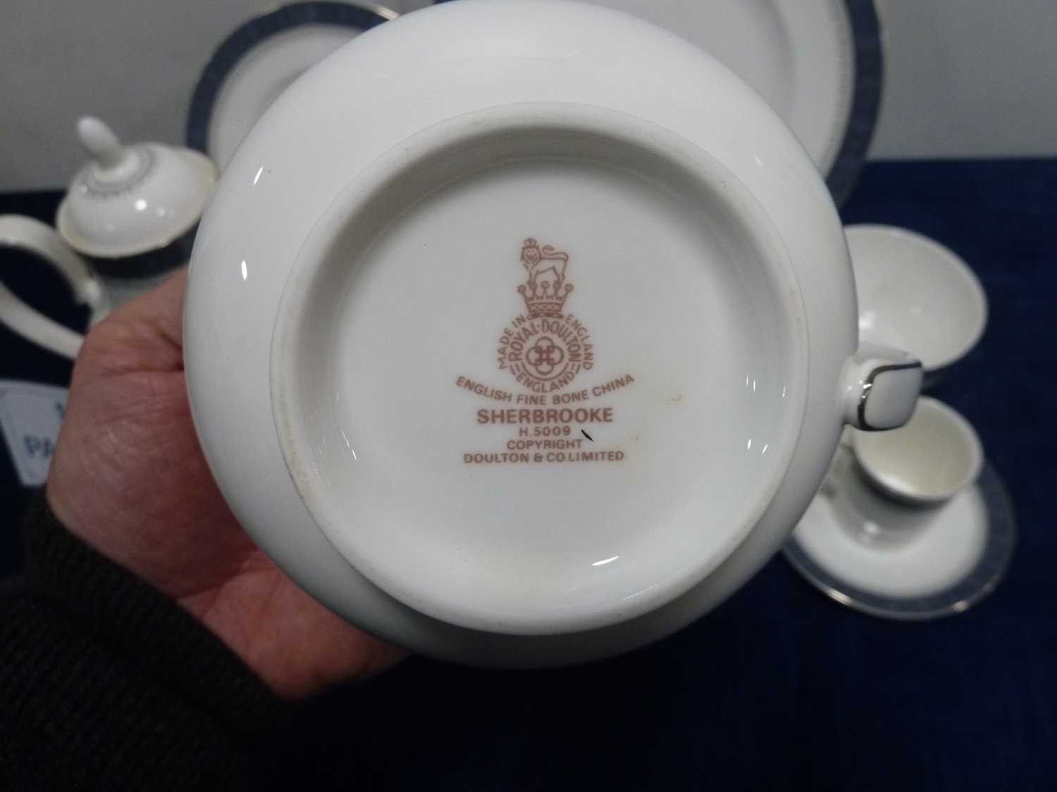 A modern Royal Doulton porcelain Sherbrooke pattern dinner and coffee service for six - Image 2 of 2