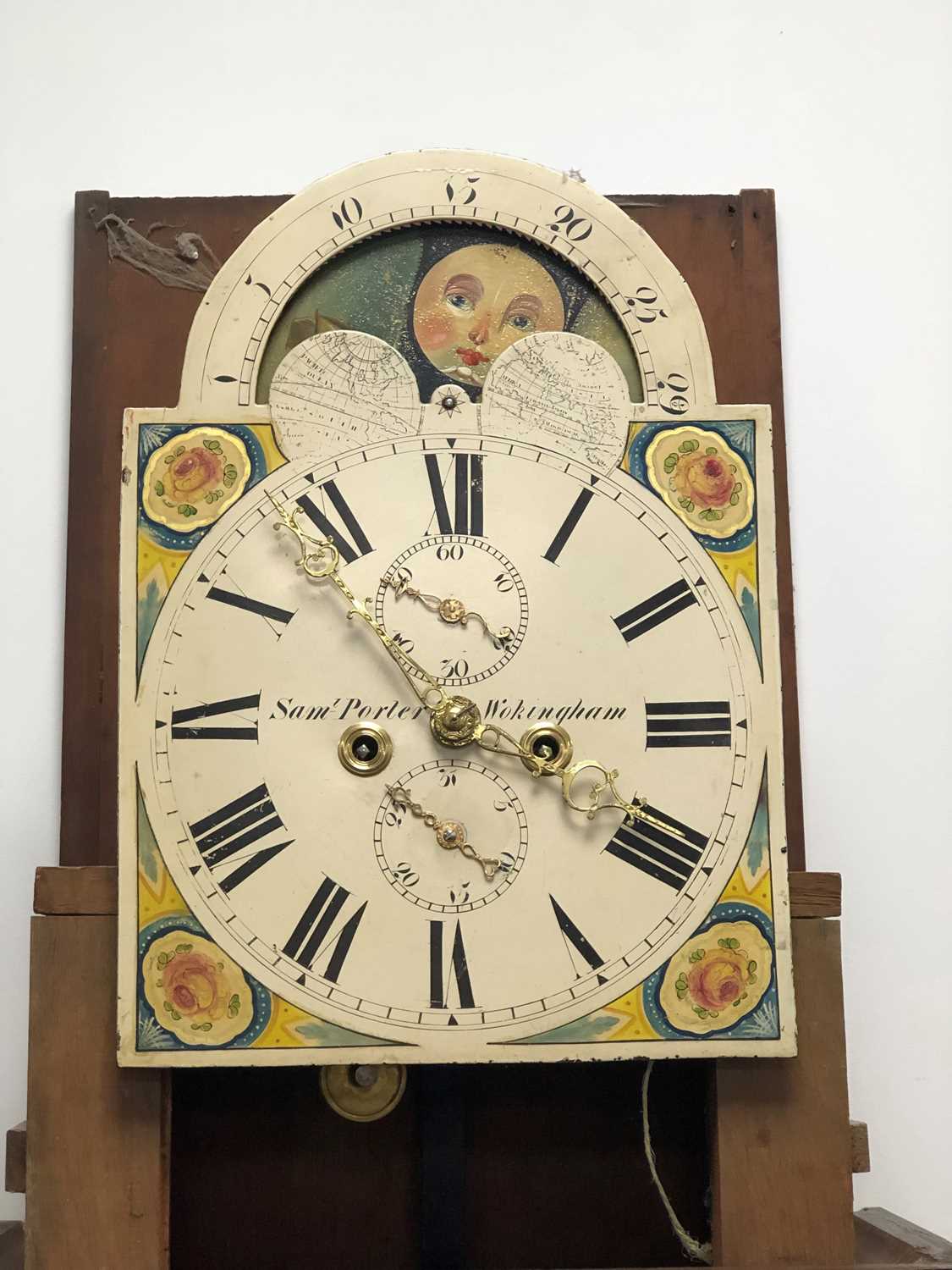 A 19th century and later moonfaced dial longcase clock, - Image 2 of 2