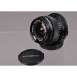 An Olympus Zuiko 35mm f/2.8 Shift OM Lens,