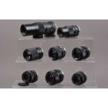 A Group of Olympus OM Zoom Lenses,