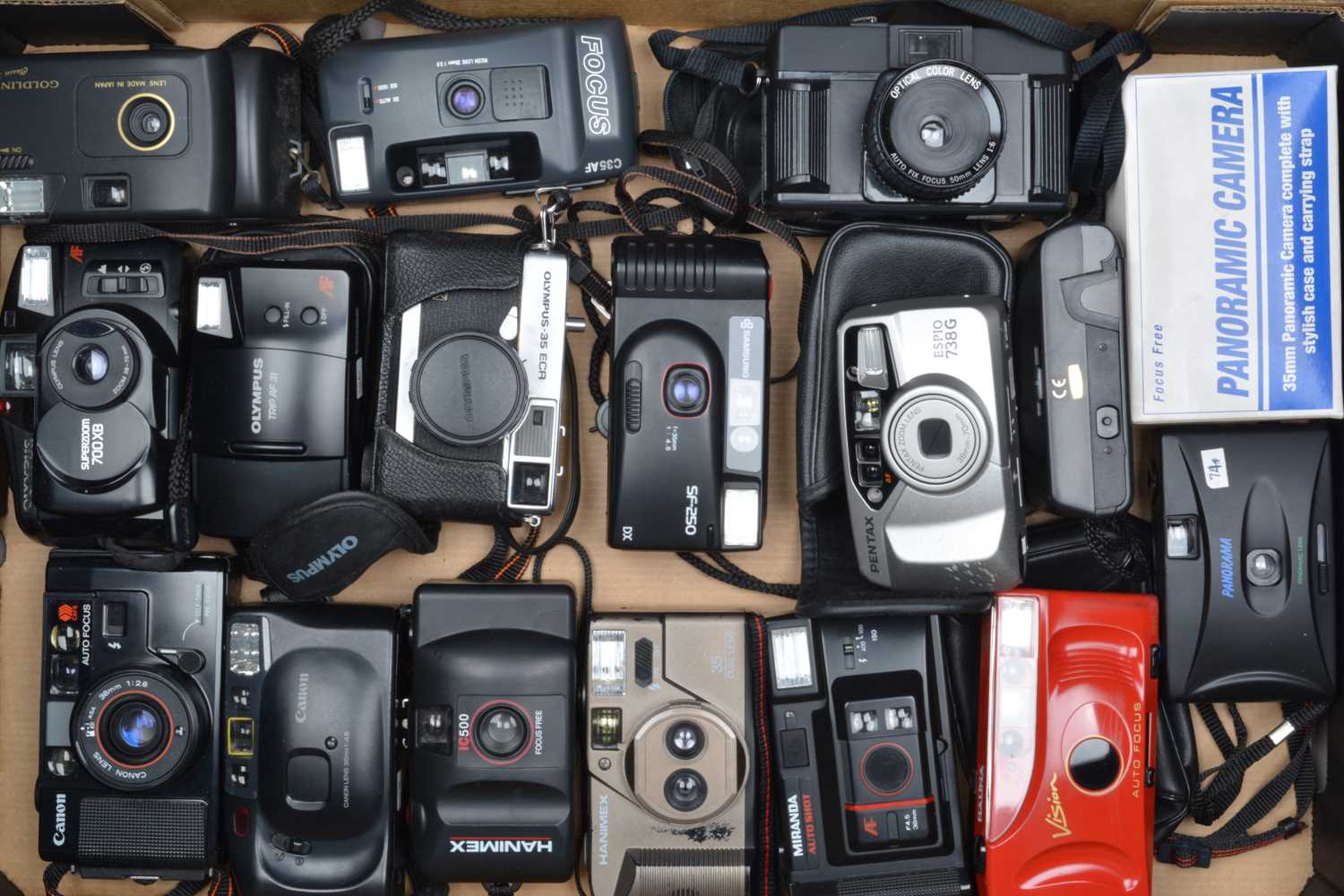 A Tray of Compact Cameras,