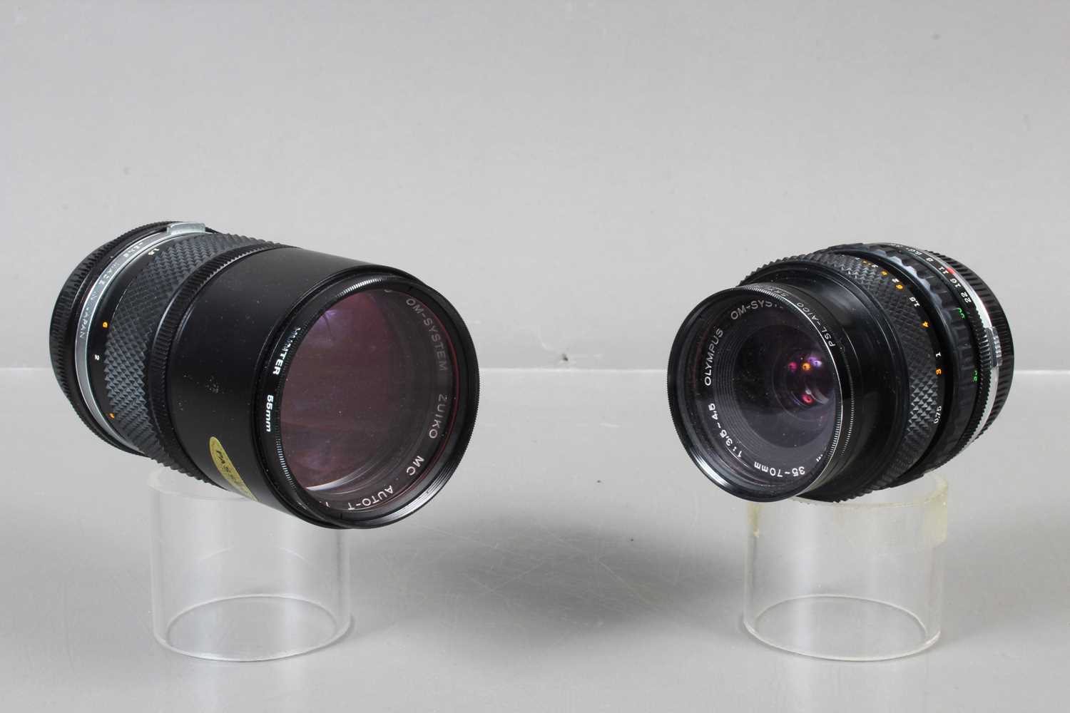 Two Olympus OM Lenses,