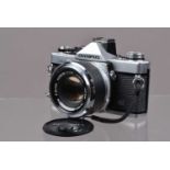 An Olympus OM-2 MD SLR Camera,