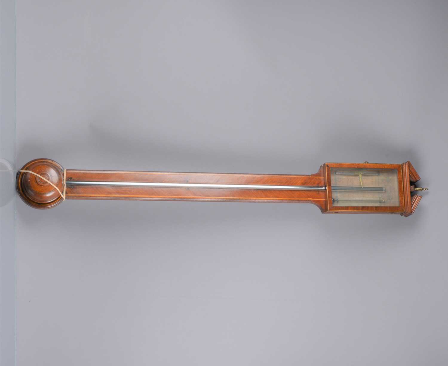 A late 18th Century J Ronchetti inlaid mahogany Stick Barometer,