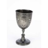 A Charles H Ross and Emilie de Tessier’s Ally Sloper plated metal goblet,