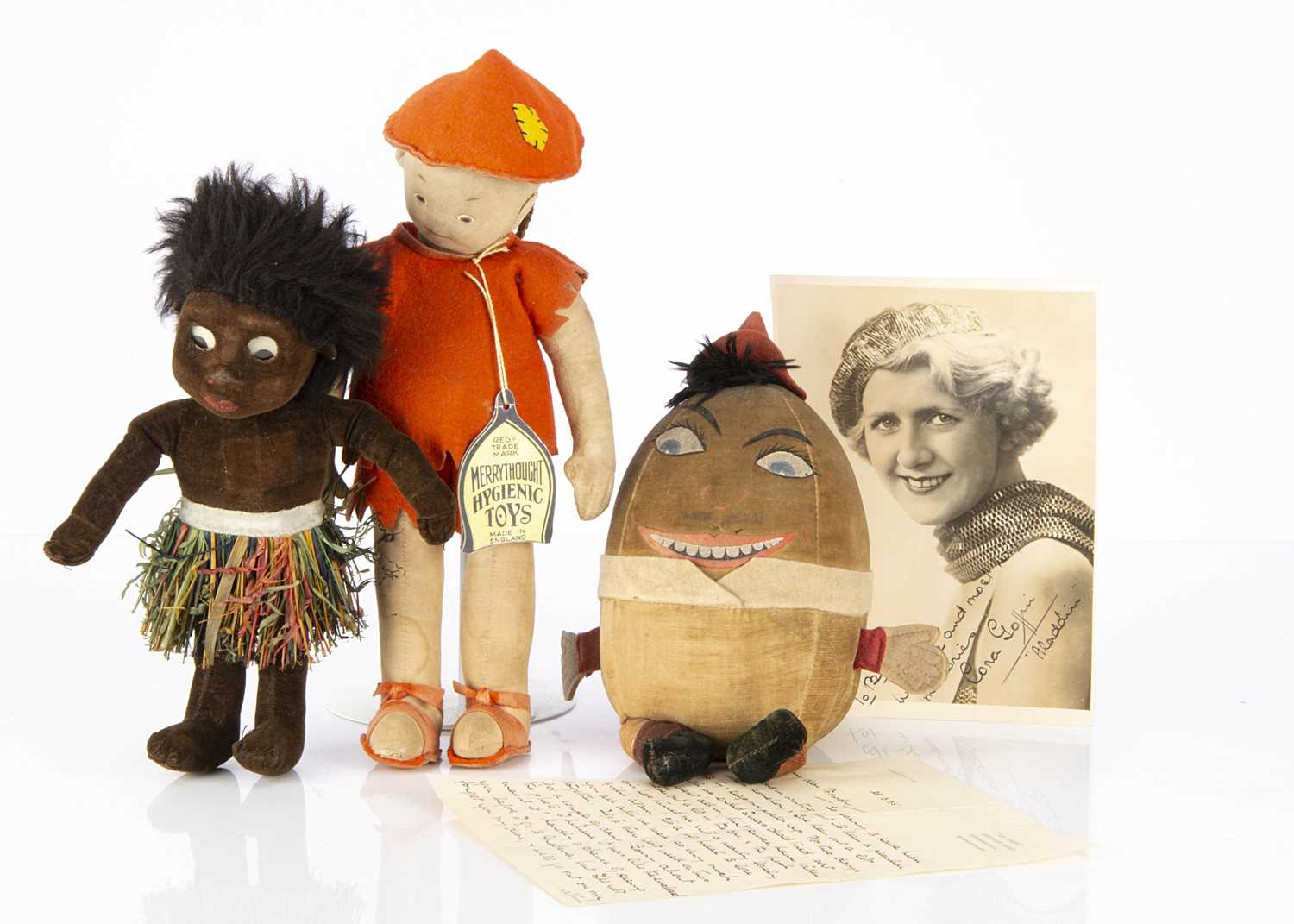 Three British 1930s pantomime dolls,