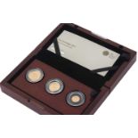 A Royal Mint 2017 three coin gold proof sovereign set,