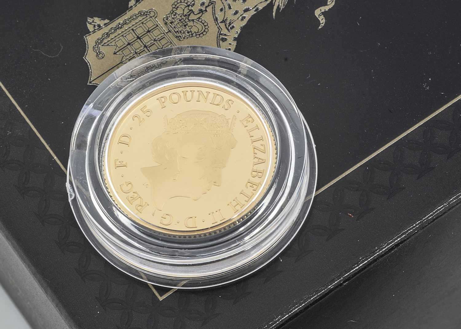 A Royal Mint Elizabeth II The Queen's Beasts UK Quarter Ounce Gold Proof Coin, - Image 2 of 2