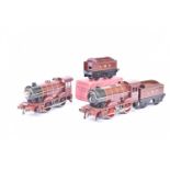 Hornby 0 Gauge Clockwork and Electric No 1 Special LMS crimson lake 0-4-0 Tender Locomotives,