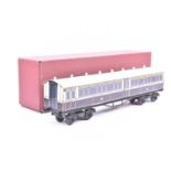 Mr Cat (Brian Wright) 0 Gauge LNWR plum/white Trailer Car for LNWR Steam Motor,