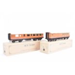 Pair of ACE Trains 0 Gauge C4 LNER Gresley Teak Coaches,